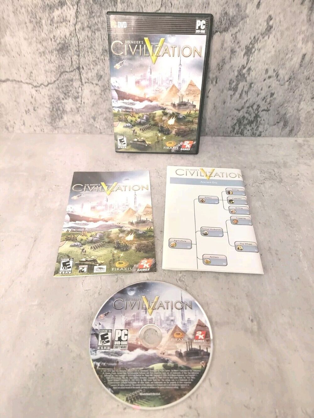 Civilization 5 - Sid Meier (PC, DVD, 2010) Complete With Manual And Poster